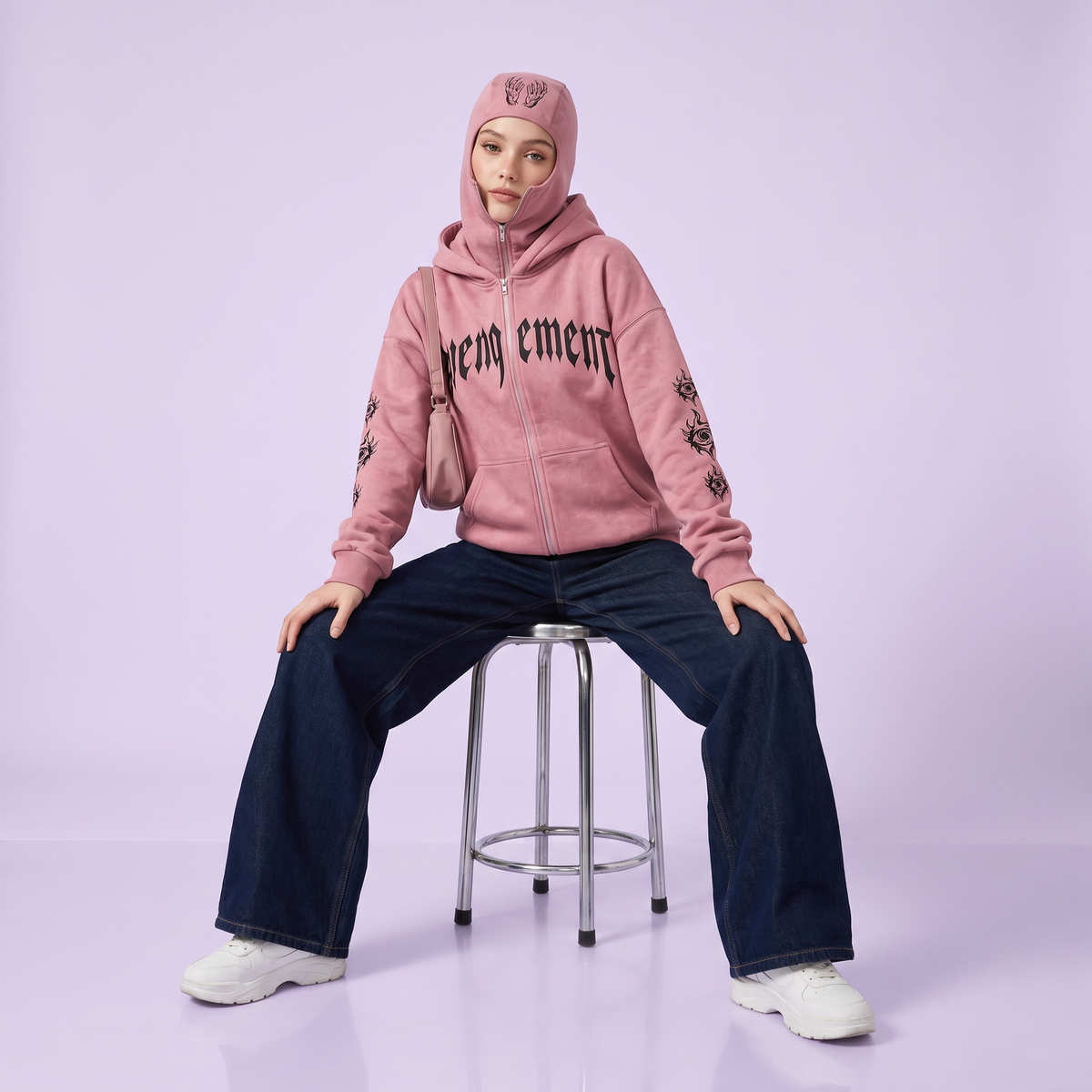 Sudadera balaclava con doble capucha